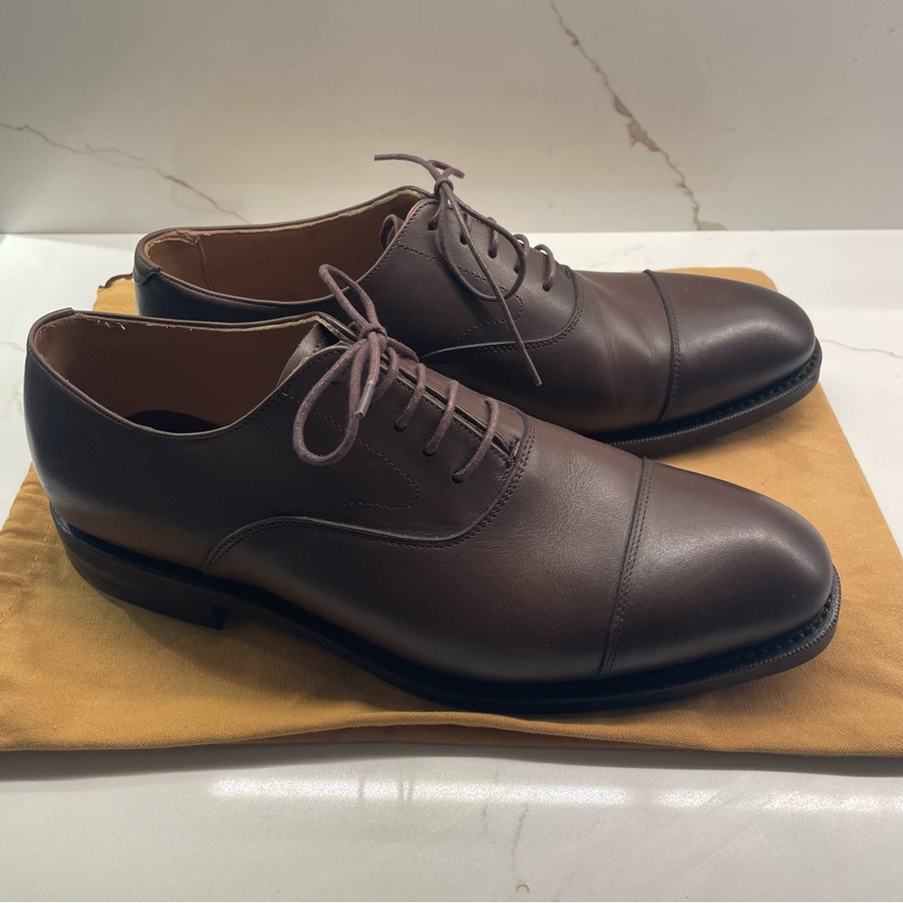Meermin - Brown Silkcalf Cap Toe Oxfords 7.5 UK= 8.5 US